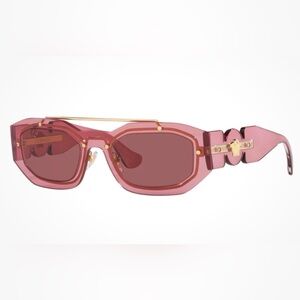Versace VE2235 51mm Rose-Tinted Sunglasses with Gold Accents